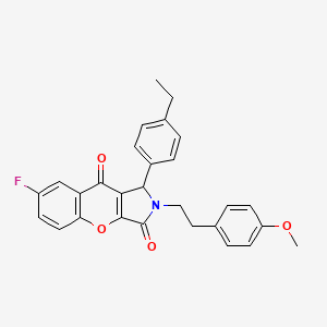 1-(4-Ethylphenyl)-7-fluoro-2-[2-(4-methoxyphenyl)ethyl]-1,2-dihydrochromeno[2,3-c]pyrrole-3,9-dione