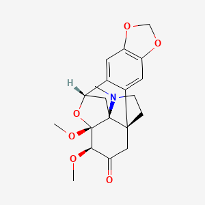 molecular formula C20H23NO6 B1157767 (1S,11S,13S,14R,15R)-14,15-Dimethoxy-20-methyl-5,7,21-trioxa-20-azahexacyclo[11.4.3.111,14.01,13.02,10.04,8]henicosa-2,4(8),9-trien-16-one CAS No. 1025023-04-4