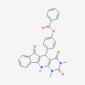 molecular formula C29H21N3O5 B11577671 [4-(5,7-dimethyl-4,6,17-trioxo-5,7,9-triazatetracyclo[8.7.0.03,8.011,16]heptadeca-1(10),3(8),11,13,15-pentaen-2-yl)phenyl] benzoate 