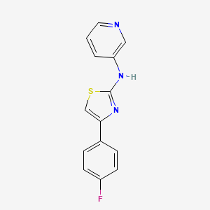 molecular formula C14H10FN3S B11577685 N-[4-(4-fluorophenyl)-1,3-thiazol-2-yl]pyridin-3-amine 