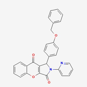 molecular formula C29H20N2O4 B11577690 1-[4-(Benzyloxy)phenyl]-2-(pyridin-2-yl)-1,2-dihydrochromeno[2,3-c]pyrrole-3,9-dione CAS No. 7062-56-8