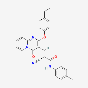 (2E)-2-cyano-3-[2-(4-ethylphenoxy)-4-oxo-4H-pyrido[1,2-a]pyrimidin-3-yl]-N-(4-methylphenyl)prop-2-enamide