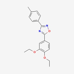 molecular formula C19H20N2O3 B11577693 5-(3,4-Diethoxyphenyl)-3-(4-methylphenyl)-1,2,4-oxadiazole 