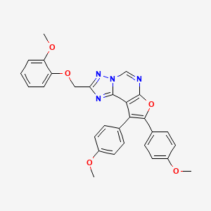 2-[(2-Methoxyphenoxy)methyl]-8,9-bis(4-methoxyphenyl)furo[3,2-e][1,2,4]triazolo[1,5-c]pyrimidine