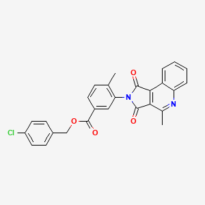 4-chlorobenzyl 4-methyl-3-(4-methyl-1,3-dioxo-1,3-dihydro-2H-pyrrolo[3,4-c]quinolin-2-yl)benzoate