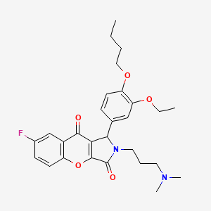 1-(4-Butoxy-3-ethoxyphenyl)-2-[3-(dimethylamino)propyl]-7-fluoro-1,2-dihydrochromeno[2,3-c]pyrrole-3,9-dione