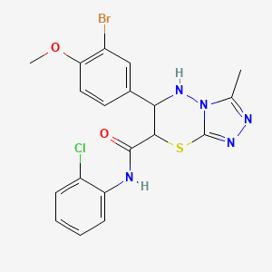 6-(3-bromo-4-methoxyphenyl)-N-(2-chlorophenyl)-3-methyl-6,7-dihydro-5H-[1,2,4]triazolo[3,4-b][1,3,4]thiadiazine-7-carboxamide