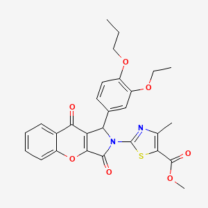 methyl 2-[1-(3-ethoxy-4-propoxyphenyl)-3,9-dioxo-3,9-dihydrochromeno[2,3-c]pyrrol-2(1H)-yl]-4-methyl-1,3-thiazole-5-carboxylate