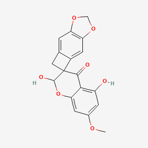 molecular formula C18H14O7 B1157784 2-羟基-7-O-甲基西拉西林 CAS No. 52096-50-1