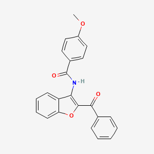 molecular formula C23H17NO4 B11577848 N-(2-benzoyl-1-benzofuran-3-yl)-4-methoxybenzamide 