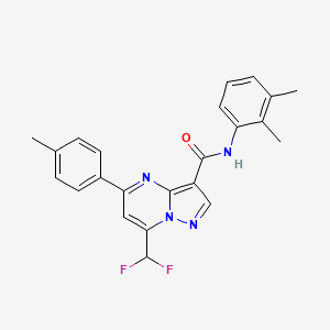 molecular formula C23H20F2N4O B11577867 7-(difluoromethyl)-N-(2,3-dimethylphenyl)-5-(4-methylphenyl)pyrazolo[1,5-a]pyrimidine-3-carboxamide 