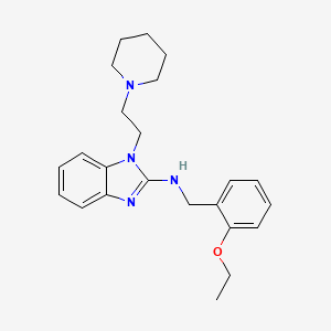 molecular formula C23H30N4O B11577881 N-(2-ethoxybenzyl)-1-[2-(piperidin-1-yl)ethyl]-1H-benzimidazol-2-amine 