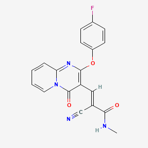 (2E)-2-cyano-3-[2-(4-fluorophenoxy)-4-oxo-4H-pyrido[1,2-a]pyrimidin-3-yl]-N-methylprop-2-enamide