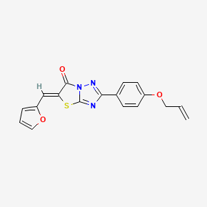 molecular formula C18H13N3O3S B11577924 (5Z)-5-(furan-2-ylmethylidene)-2-[4-(prop-2-en-1-yloxy)phenyl][1,3]thiazolo[3,2-b][1,2,4]triazol-6(5H)-one 