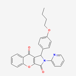 1-(4-Butoxyphenyl)-2-(pyridin-2-yl)-1,2-dihydrochromeno[2,3-c]pyrrole-3,9-dione