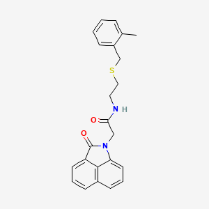 N-{2-[(2-methylbenzyl)sulfanyl]ethyl}-2-(2-oxobenzo[cd]indol-1(2H)-yl)acetamide