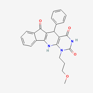 7-(3-methoxypropyl)-2-phenyl-5,7,9-triazatetracyclo[8.7.0.03,8.011,16]heptadeca-1(10),3(8),11,13,15-pentaene-4,6,17-trione