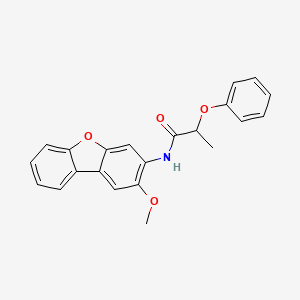 molecular formula C22H19NO4 B11578030 N-(2-methoxydibenzo[b,d]furan-3-yl)-2-phenoxypropanamide 