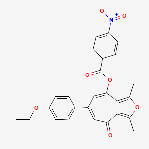 6-(4-ethoxyphenyl)-1,3-dimethyl-4-oxo-4H-cyclohepta[c]furan-8-yl 4-nitrobenzoate