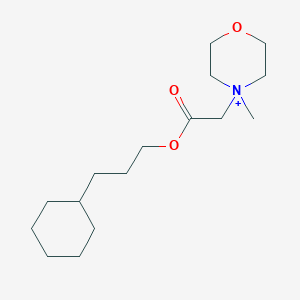 molecular formula C16H30NO3+ B11578059 4-[2-(3-Cyclohexylpropoxy)-2-oxoethyl]-4-methylmorpholin-4-ium 