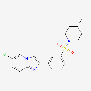 6-Chloro-2-{3-[(4-methylpiperidin-1-yl)sulfonyl]phenyl}imidazo[1,2-a]pyridine