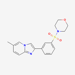 molecular formula C18H19N3O3S B11578075 6-Methyl-2-[3-(morpholin-4-ylsulfonyl)phenyl]imidazo[1,2-a]pyridine 