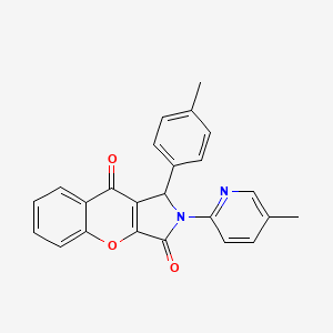 molecular formula C24H18N2O3 B11578079 1-(4-Methylphenyl)-2-(5-methylpyridin-2-yl)-1,2-dihydrochromeno[2,3-c]pyrrole-3,9-dione 