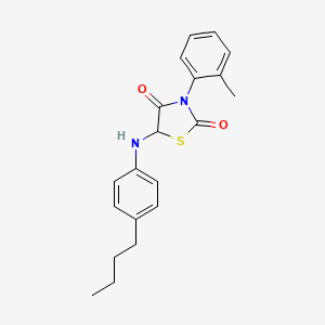 molecular formula C20H22N2O2S B11578085 5-[(4-Butylphenyl)amino]-3-(2-methylphenyl)-1,3-thiazolidine-2,4-dione 