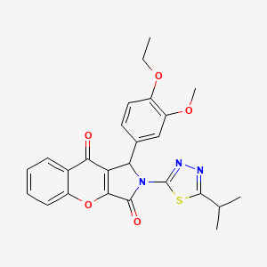 1-(4-Ethoxy-3-methoxyphenyl)-2-[5-(propan-2-yl)-1,3,4-thiadiazol-2-yl]-1,2-dihydrochromeno[2,3-c]pyrrole-3,9-dione