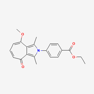 molecular formula C21H21NO4 B11578117 ethyl 4-(8-methoxy-1,3-dimethyl-4-oxocyclohepta[c]pyrrol-2(4H)-yl)benzoate 