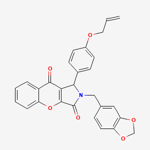 2-(1,3-Benzodioxol-5-ylmethyl)-1-[4-(prop-2-en-1-yloxy)phenyl]-1,2-dihydrochromeno[2,3-c]pyrrole-3,9-dione