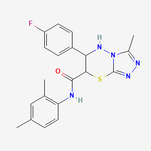 molecular formula C20H20FN5OS B11578124 N-(2,4-dimethylphenyl)-6-(4-fluorophenyl)-3-methyl-6,7-dihydro-5H-[1,2,4]triazolo[3,4-b][1,3,4]thiadiazine-7-carboxamide 