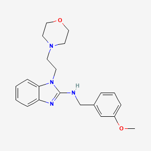 molecular formula C21H26N4O2 B11578125 N-(3-methoxybenzyl)-1-[2-(morpholin-4-yl)ethyl]-1H-benzimidazol-2-amine 