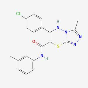 6-(4-chlorophenyl)-3-methyl-N-(3-methylphenyl)-6,7-dihydro-5H-[1,2,4]triazolo[3,4-b][1,3,4]thiadiazine-7-carboxamide