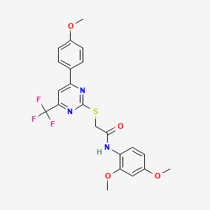 N-(2,4-dimethoxyphenyl)-2-{[4-(4-methoxyphenyl)-6-(trifluoromethyl)pyrimidin-2-yl]sulfanyl}acetamide