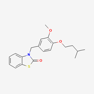 3-[3-methoxy-4-(3-methylbutoxy)benzyl]-1,3-benzothiazol-2(3H)-one