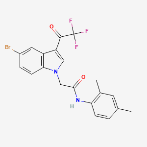 molecular formula C20H16BrF3N2O2 B11578246 2-[5-bromo-3-(trifluoroacetyl)-1H-indol-1-yl]-N-(2,4-dimethylphenyl)acetamide 