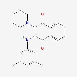 2-[(3,5-Dimethylphenyl)amino]-3-(piperidin-1-yl)naphthalene-1,4-dione