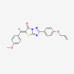 molecular formula C21H17N3O3S B11578272 (5Z)-5-(4-methoxybenzylidene)-2-[4-(prop-2-en-1-yloxy)phenyl][1,3]thiazolo[3,2-b][1,2,4]triazol-6(5H)-one 