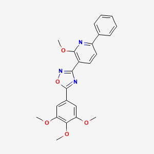 2-Methoxy-6-phenyl-3-[5-(3,4,5-trimethoxyphenyl)-1,2,4-oxadiazol-3-yl]pyridine