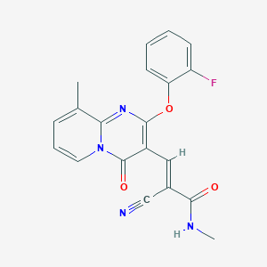 (2E)-2-cyano-3-[2-(2-fluorophenoxy)-9-methyl-4-oxo-4H-pyrido[1,2-a]pyrimidin-3-yl]-N-methylprop-2-enamide