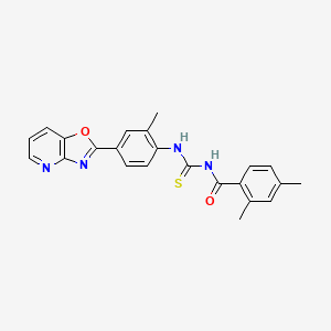 2,4-dimethyl-N-{[2-methyl-4-([1,3]oxazolo[4,5-b]pyridin-2-yl)phenyl]carbamothioyl}benzamide