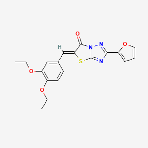 (5Z)-5-(3,4-diethoxybenzylidene)-2-(2-furyl)[1,3]thiazolo[3,2-b][1,2,4]triazol-6(5H)-one