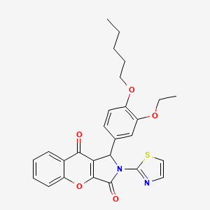 1-[3-Ethoxy-4-(pentyloxy)phenyl]-2-(1,3-thiazol-2-yl)-1,2-dihydrochromeno[2,3-c]pyrrole-3,9-dione