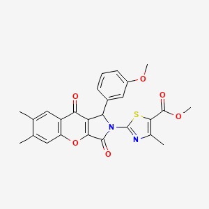 methyl 2-[1-(3-methoxyphenyl)-6,7-dimethyl-3,9-dioxo-3,9-dihydrochromeno[2,3-c]pyrrol-2(1H)-yl]-4-methyl-1,3-thiazole-5-carboxylate