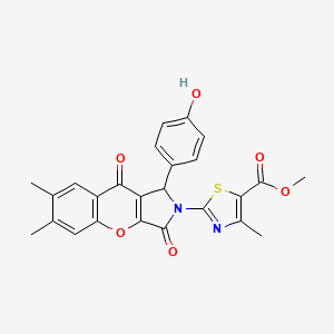 methyl 2-[1-(4-hydroxyphenyl)-6,7-dimethyl-3,9-dioxo-3,9-dihydrochromeno[2,3-c]pyrrol-2(1H)-yl]-4-methyl-1,3-thiazole-5-carboxylate