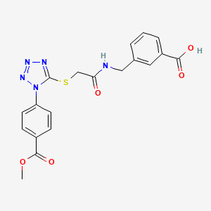 3-({[({1-[4-(methoxycarbonyl)phenyl]-1H-tetrazol-5-yl}sulfanyl)acetyl]amino}methyl)benzoic acid