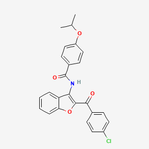 N-{2-[(4-chlorophenyl)carbonyl]-1-benzofuran-3-yl}-4-(propan-2-yloxy)benzamide