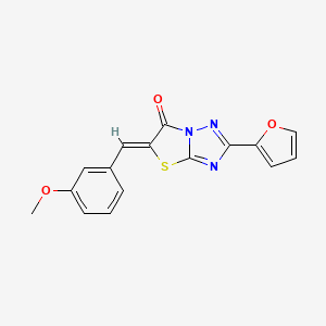 molecular formula C16H11N3O3S B11578446 (5Z)-2-(furan-2-yl)-5-(3-methoxybenzylidene)[1,3]thiazolo[3,2-b][1,2,4]triazol-6(5H)-one 