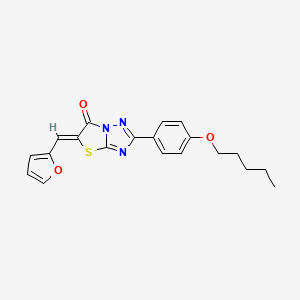 (5Z)-5-(furan-2-ylmethylidene)-2-[4-(pentyloxy)phenyl][1,3]thiazolo[3,2-b][1,2,4]triazol-6(5H)-one